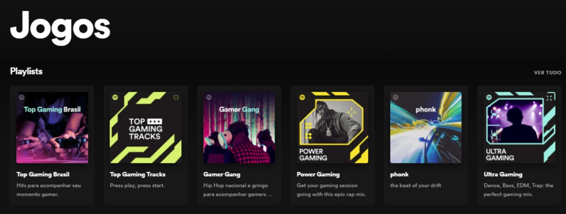 Spotify Gamer Hub Jogos