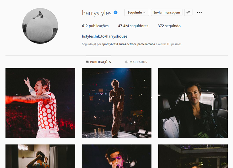 Harry Styles não postou nada sobre "Não Se Preocupe, Querida" no Instagram