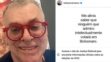 Indireta? Walcyr Carrasco faz publicação contra bolsonaristas e web reage