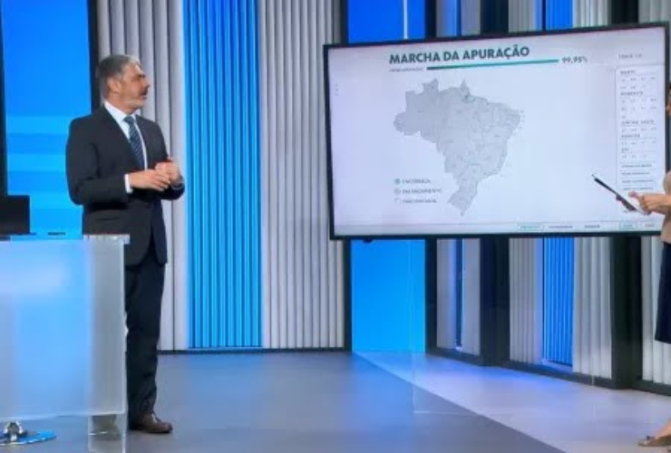 Durante cobertura, Bonner exalta o sistema eleitoral brasileiro
