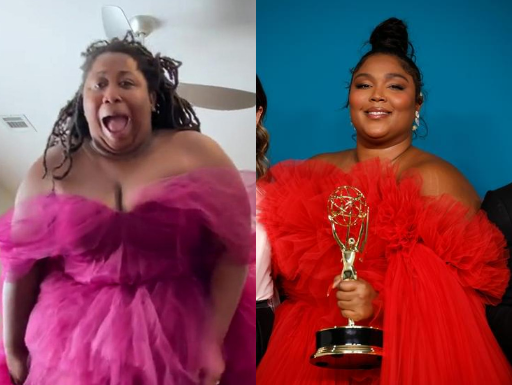 Lizzo atende pedido de fã e empresta look semelhante ao do Emmy