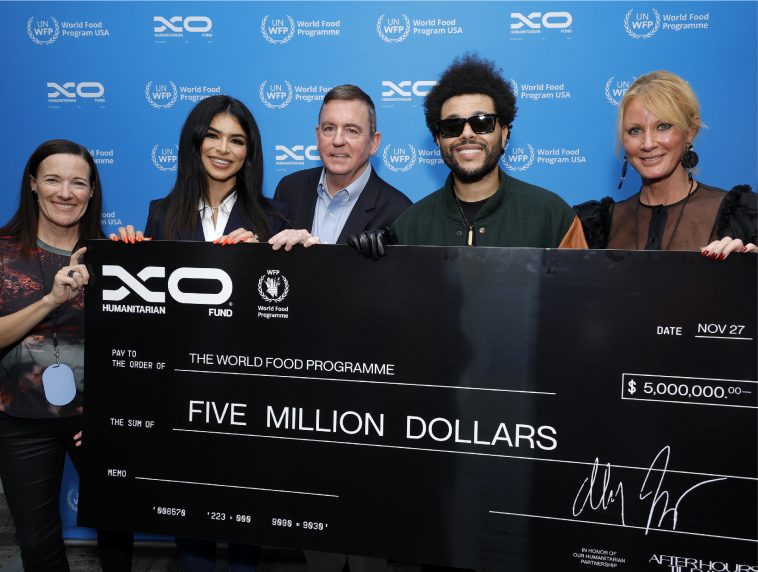 The Weeknd doa US$ 5 milhões ao programa de combate à fome da ONU