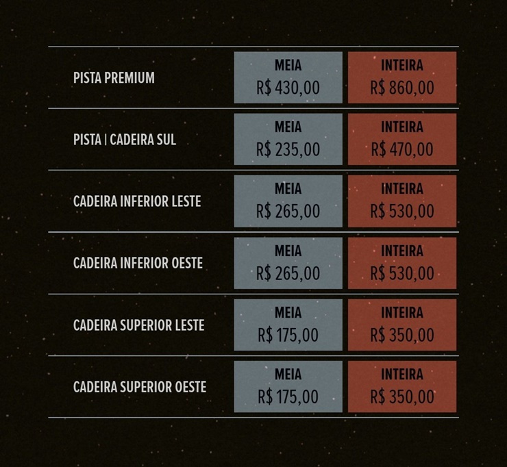 The Weeknd no Brasil ingressos vão de R175 a R860 POPline