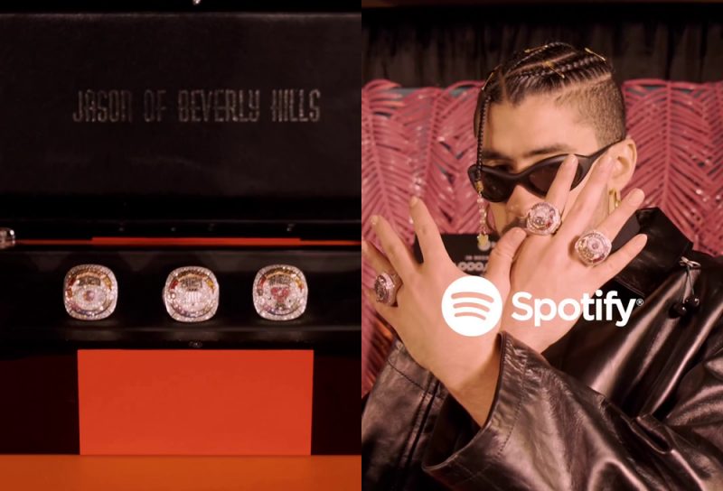 Bad Bunny ganha anéis de diamante por ser o artista mais ouvido do Spotify