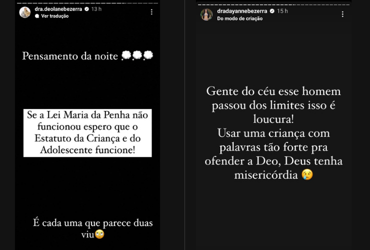 Deolane se pronuncia após vídeo polêmico da filha de Naldo