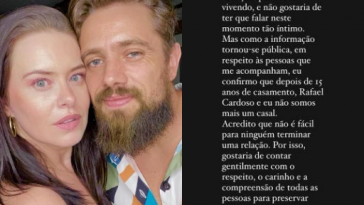 Após 15 anos, Rafael Cardoso e Mari Bridi não estão mais juntos