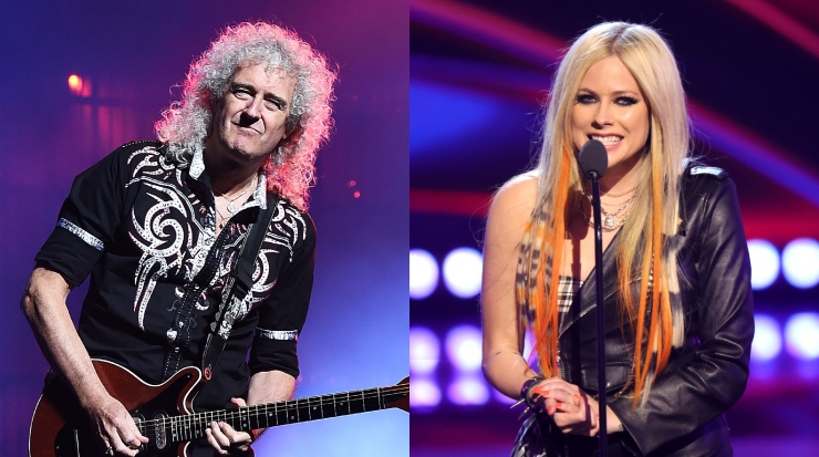 Brian May and Avril Lavigne. Photos: Getty Images