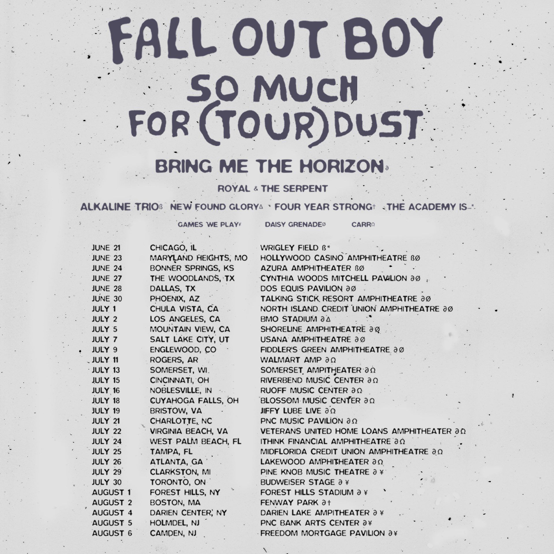 fall out boy bmth tour dates