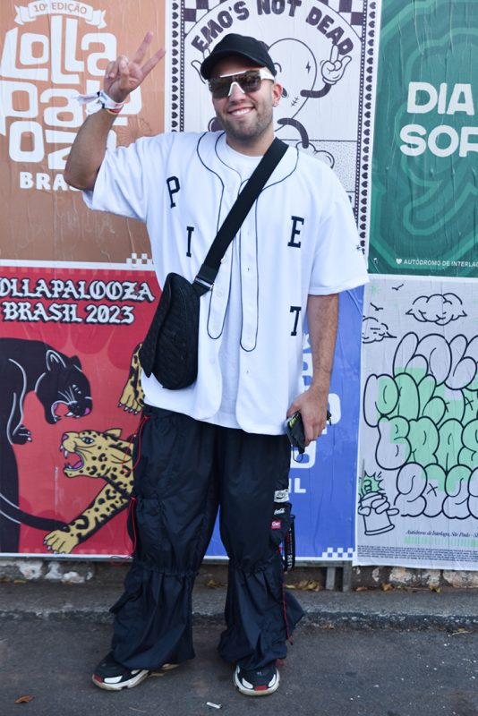 Look do Lucas Rangel no 1° dia de Lollapalooza Brasil 2023