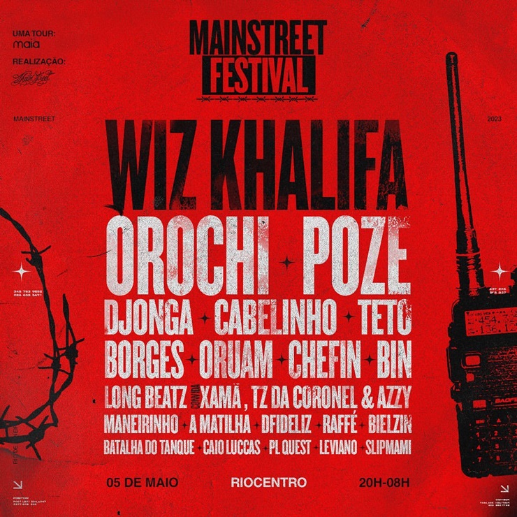 Wiz Khalifa virá ao Brasil para o Mainstreet, novo festival organizado por Orochi - POPline