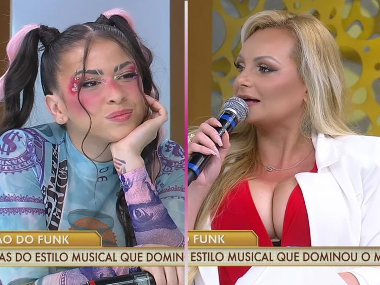 MC Pipokinha e Mulher Pera brigam em programa de TV: "Tem que respeitar"