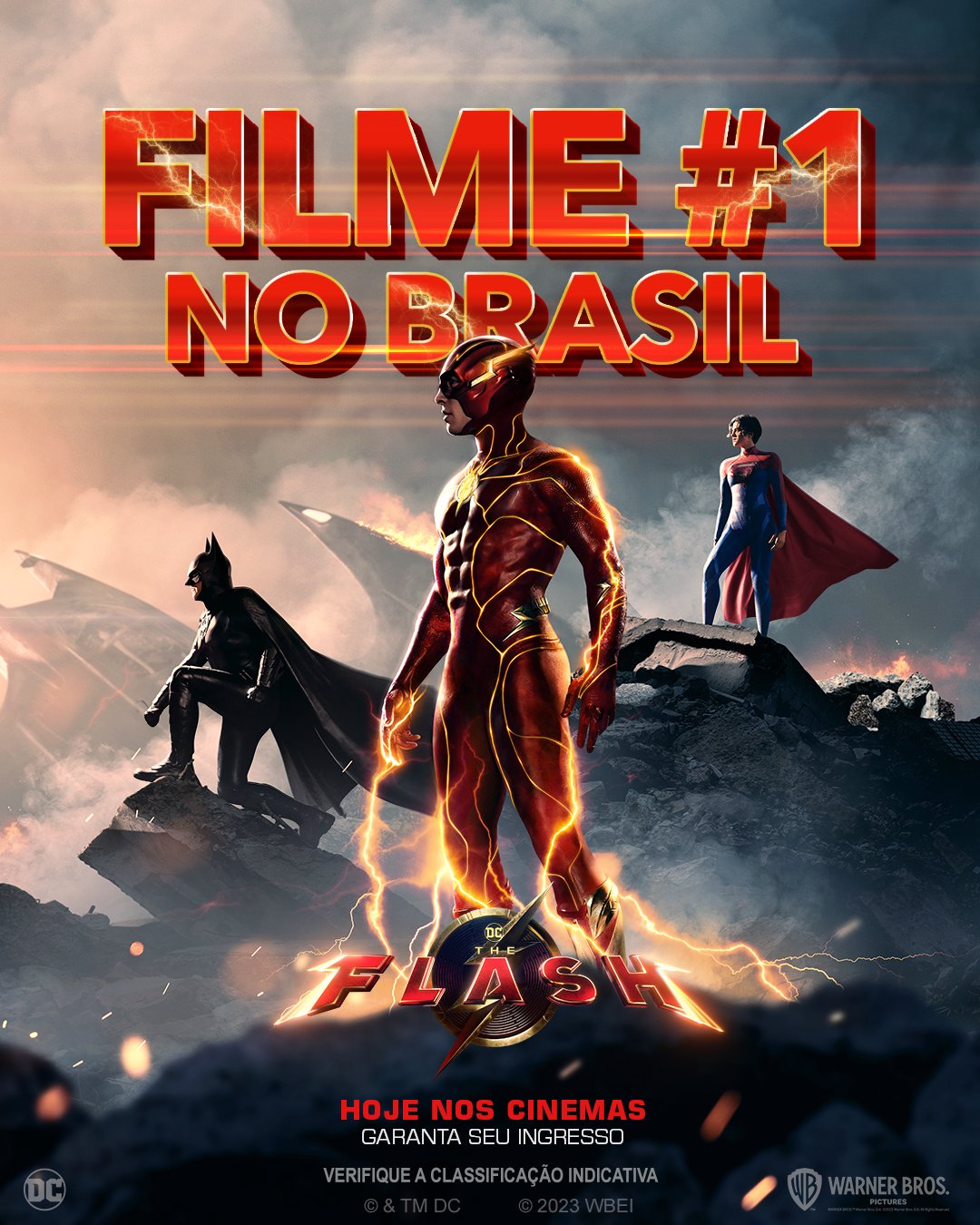 No Brasil, The Flash lidera a bilheteria em fim de semana de