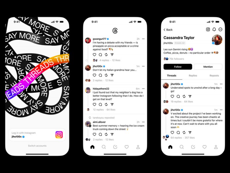 Threads, nova rede social de textos da Meta, concorrente do Twitter