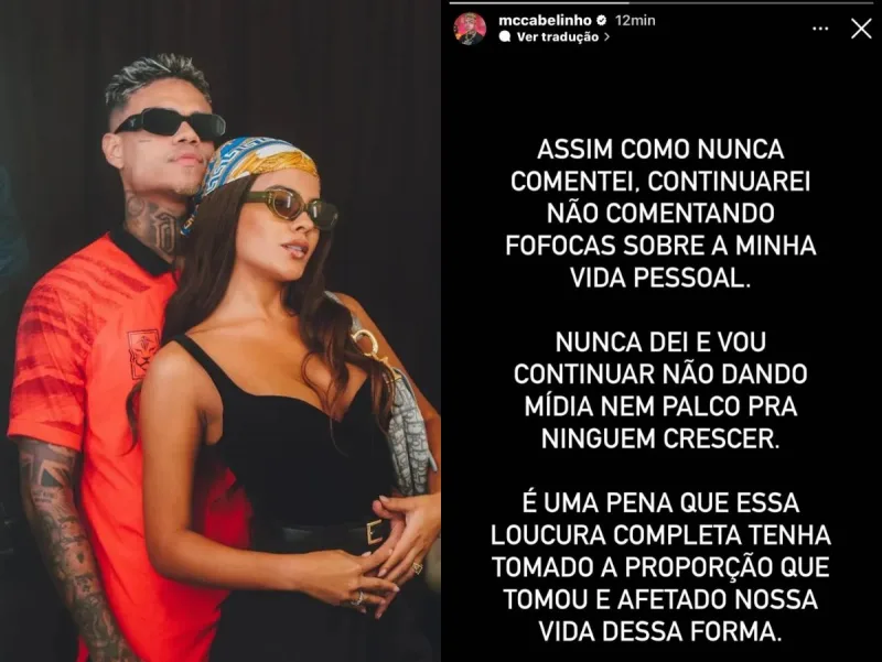 Perfil de affair de MC Cabelinho é desativado após término do cantor - SBT