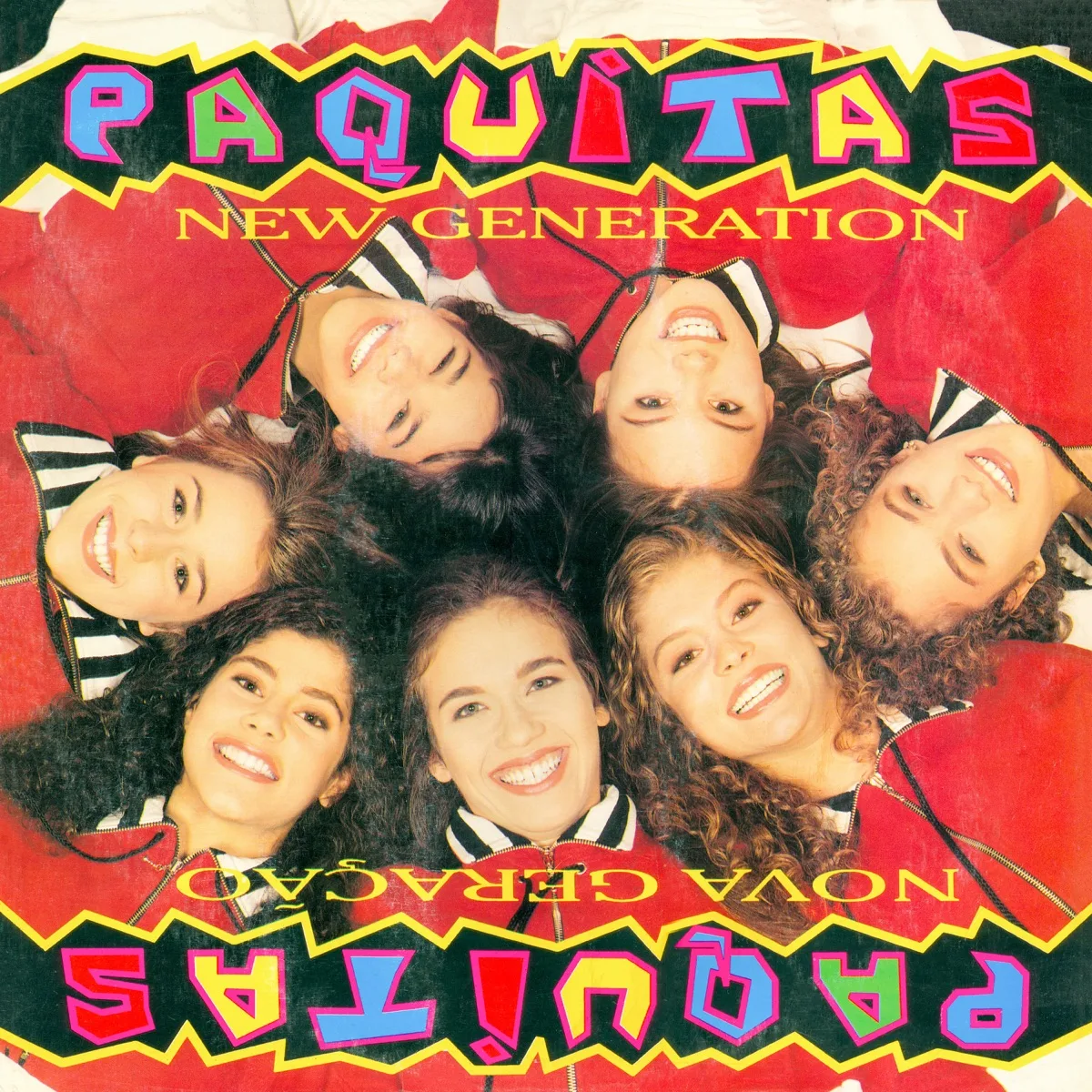 Nova geração de Paquitas em 1995: Andrezza, Caren, Gisele, Graziella, Vanessa, Bárbara e Diane. Lorena Bueri