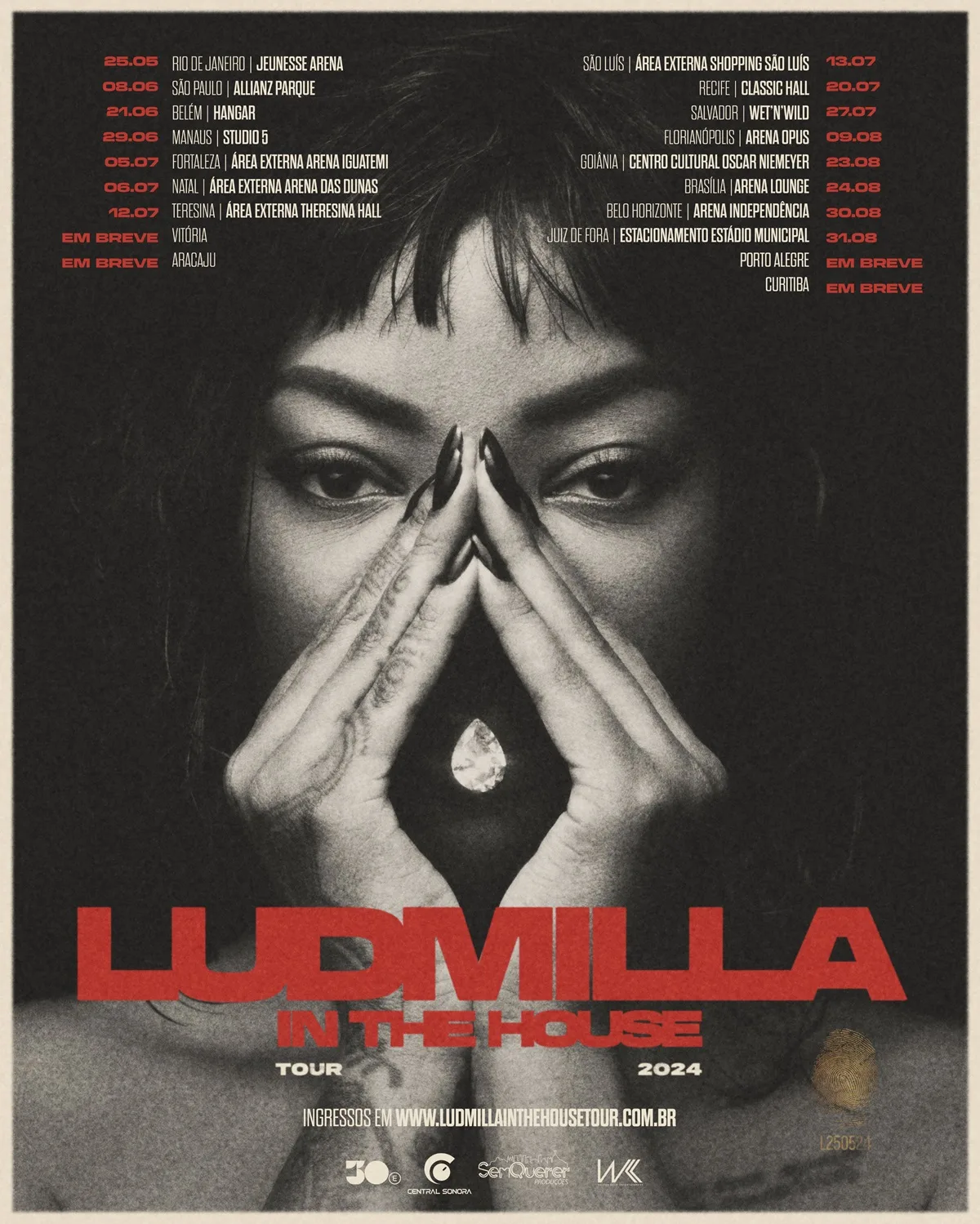 "Ludmilla In the House": veja datas e locais da turnê de 2024