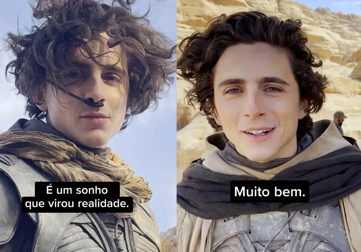 "Um sonho que virou realidade", diz Timothée Chalamet sobre "Duna 2"