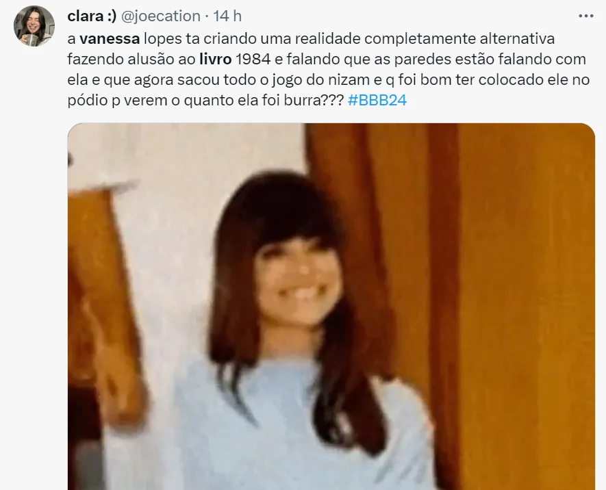 BBB 24: Vanessa Lopes vira piada ao citar livro que não leu