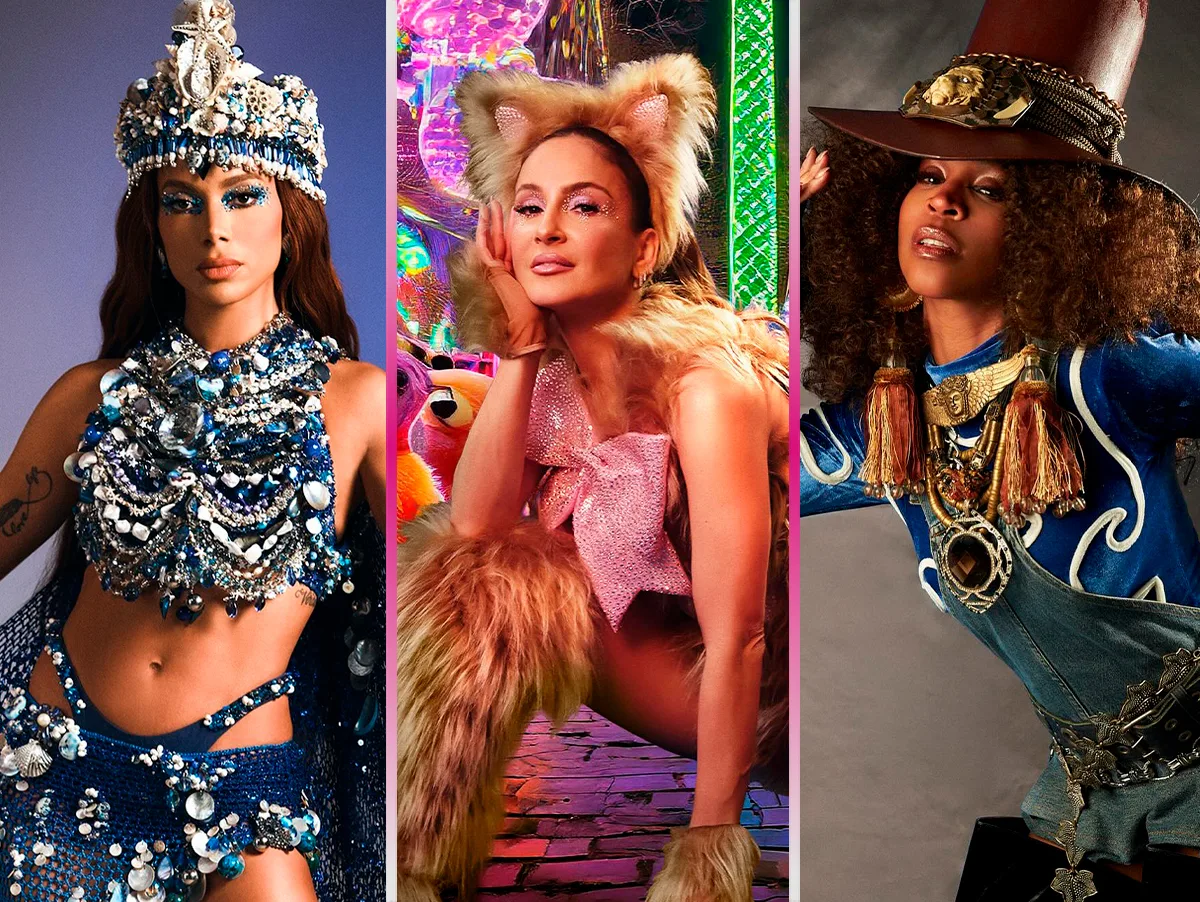 Looks dos artistas para o Carnaval. (Foto: Instagram)