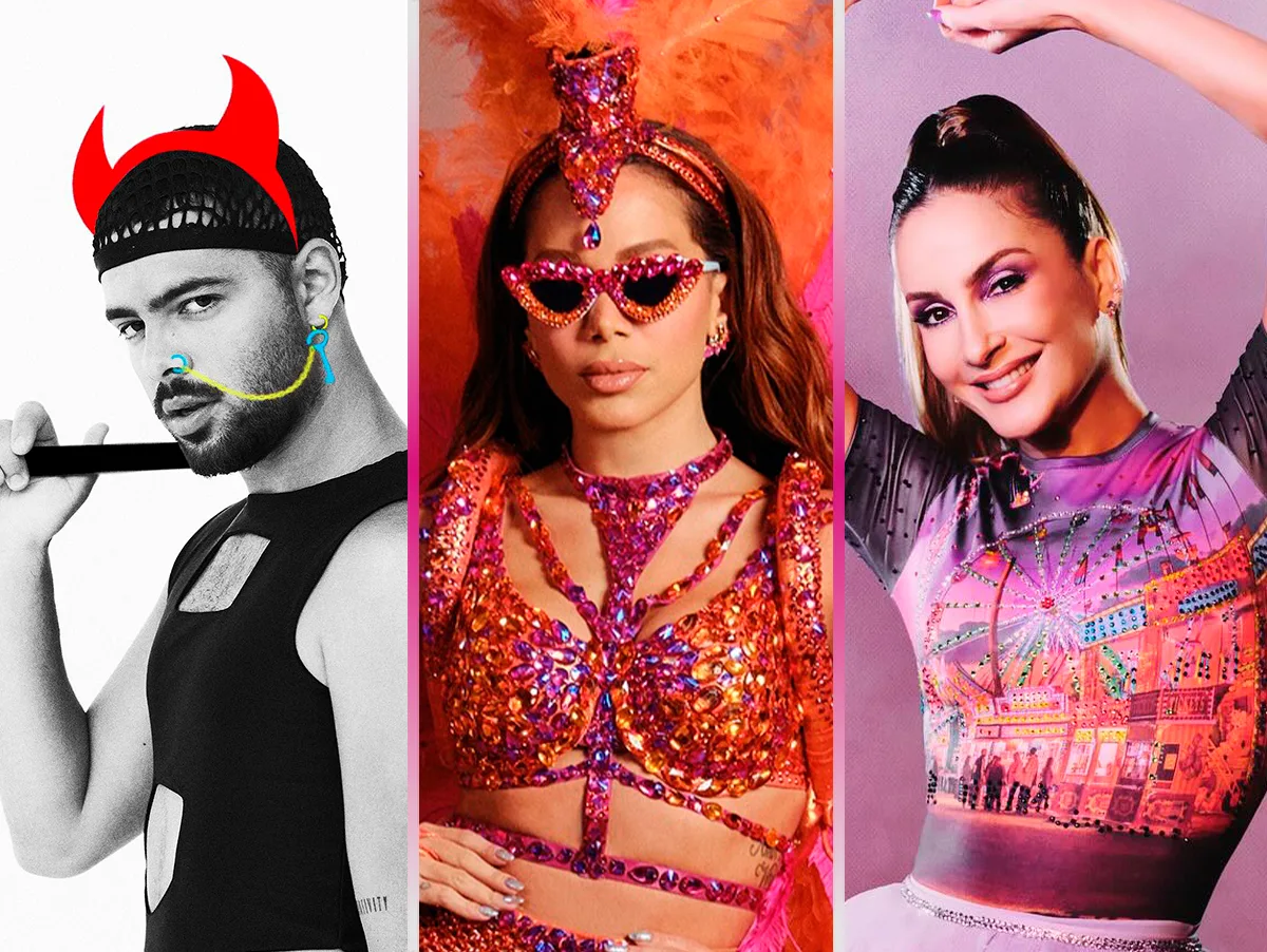 Pedro Sampaio, Anitta e Claudia Leitte no Carnaval