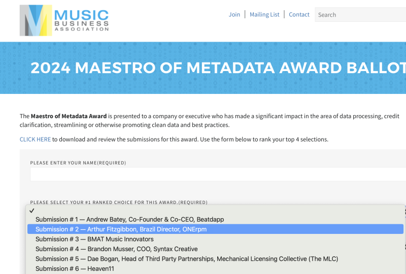 Executivo da ONErpm Brasil, Arthur Fitzgibbon, é indicado ao prêmio Bizzy Awards na categoria “Maestro of Metadata Award Ballot”, em Nashville