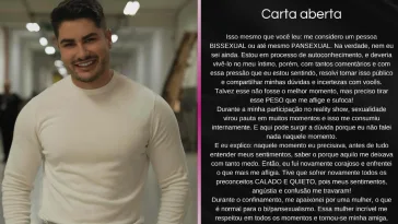 Lucas Souza desabafa e revela ser LGBT