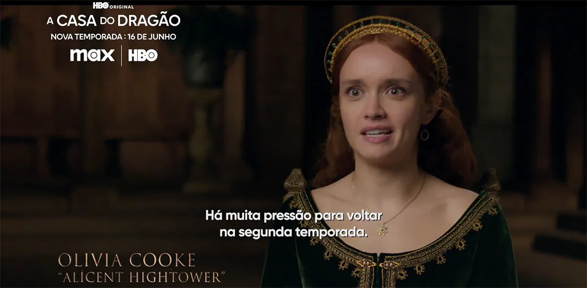 "A Casa do Dragão": Olivia Cooke revela "pressão" para 2ª temporada