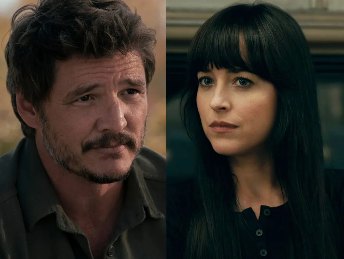 Dakota Johnson e Pedro Pascal dão beijo no set de "Materialists"