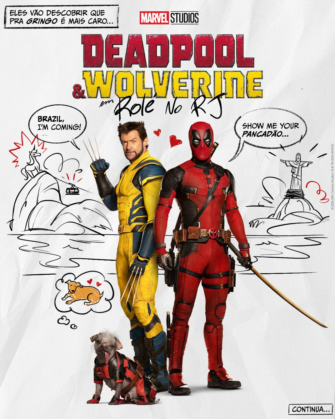 "Deadpool & Wolverine": Ryan Reynolds e Hugh Jackman vêm ao Brasil