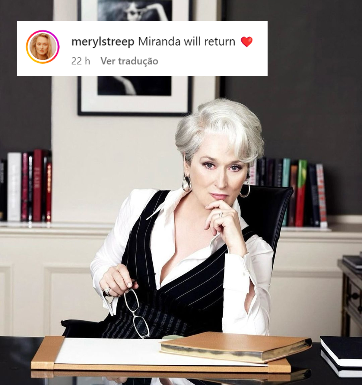 Meryl Streep confirma volta em 