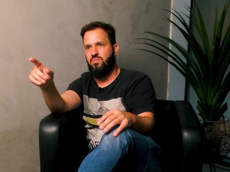 Miguel Cariello, Diretor Geral da Virgin Music Brasil, durante a gravação da série documental da GH Music