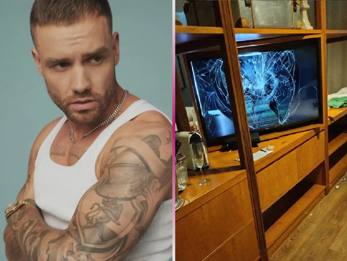 Liam Payne: Images alleged to show a destroyed hotel room