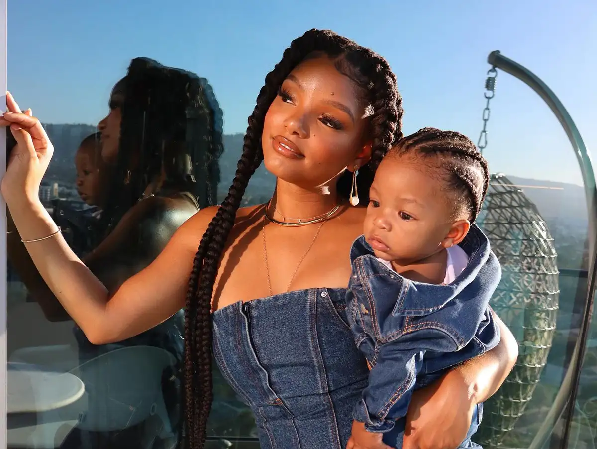 Halle Bailey lamenta exposição do filho em transmissão ao vivo: "Não fui avisada"