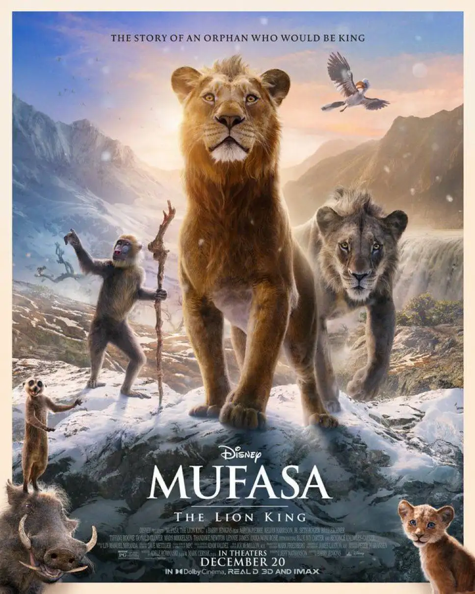 "Mufasa: O Rei Leão", aposta da Disney para dezembro, ganha trailer novo