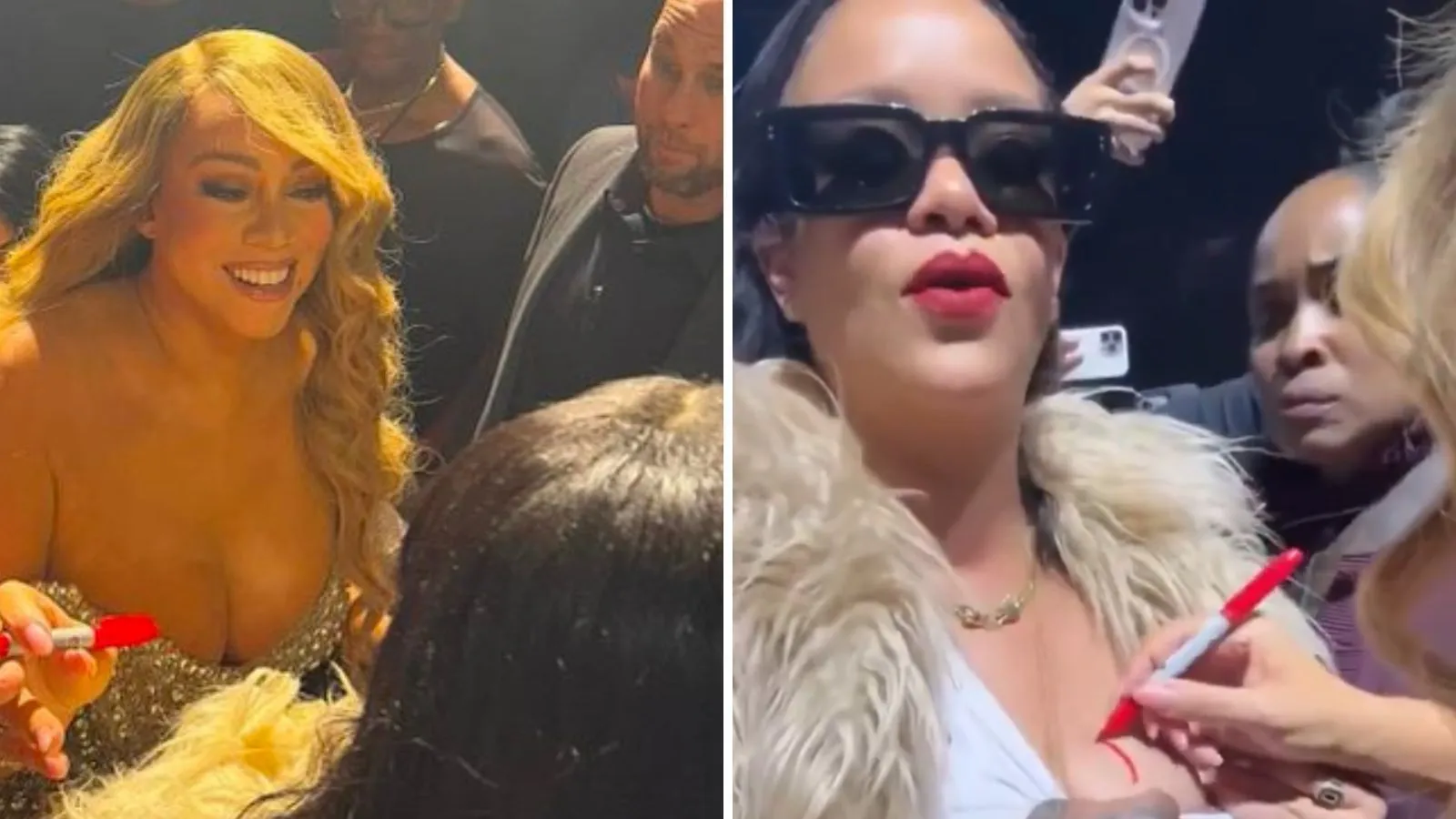 4 famosas que se comportaram como fãs com Mariah Carey, além de Rihanna