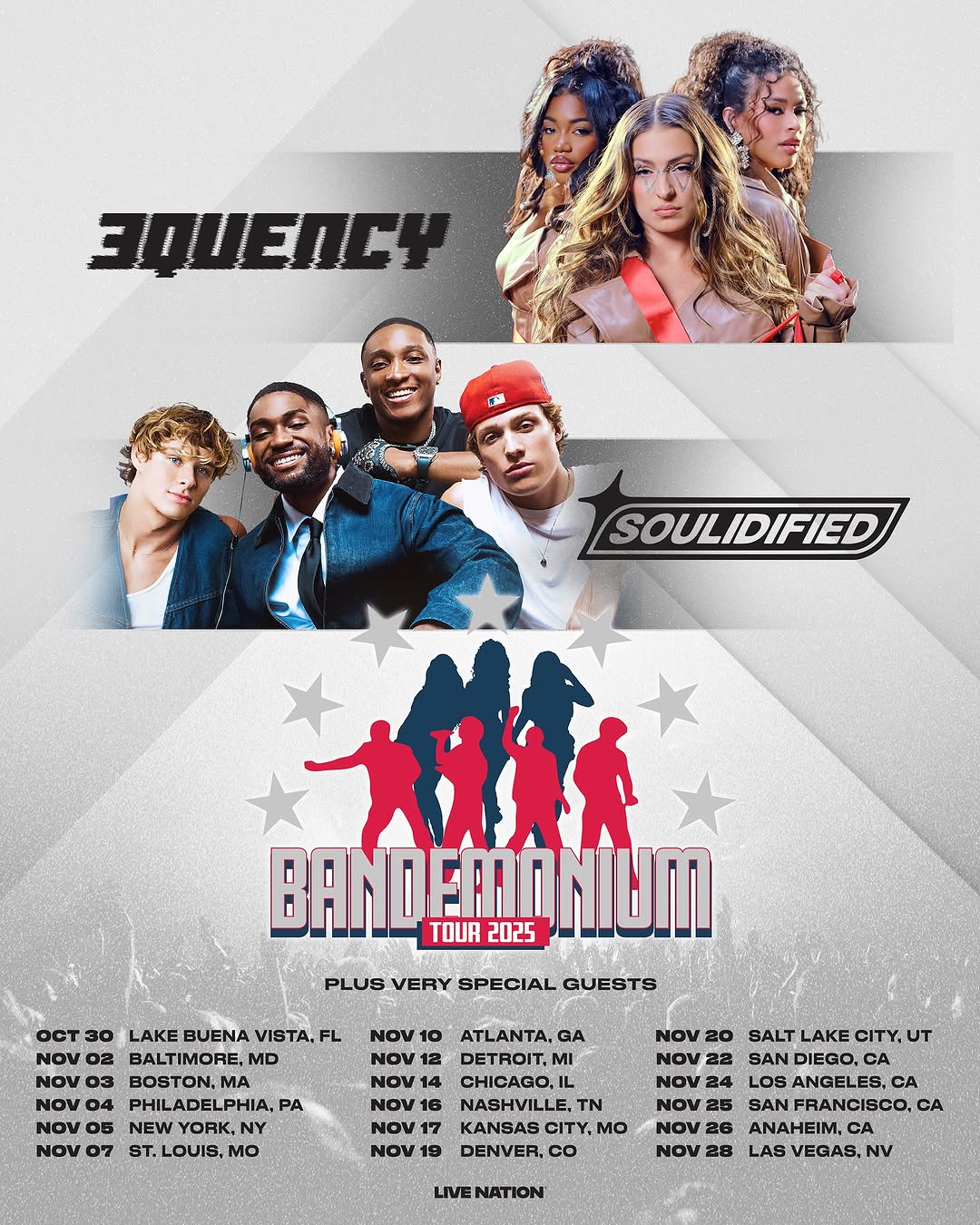 "Montando a Banda": 3QUENCY e SOULIDIFIED fecham com Live Nation para turnê conjunta