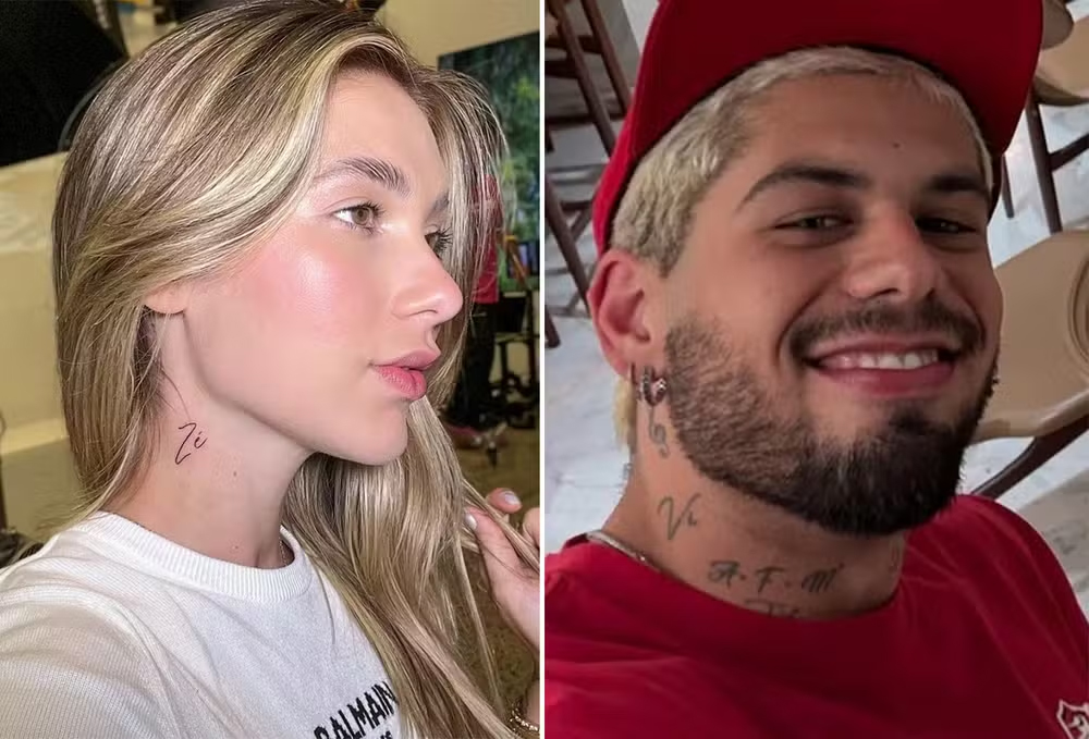 Zé Felipe dá jeito na tatuagem que fez para Virgínia: veja antes e depois
