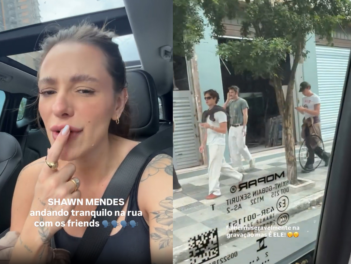 Influenciadores veem Shawn Mendes na rua em SP: "Guarda o celular, meu amor"