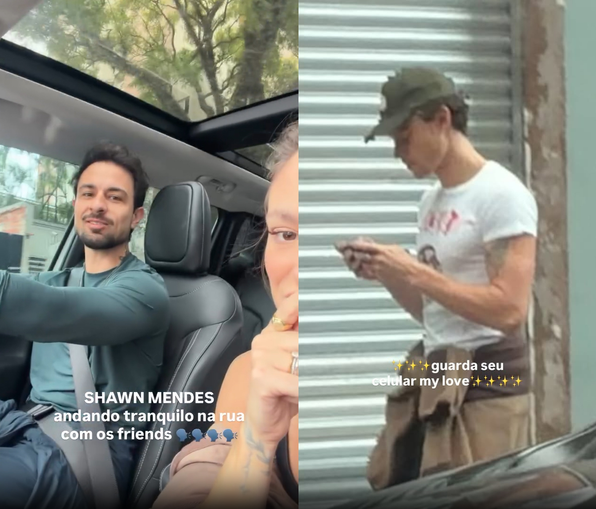 Influenciadores veem Shawn Mendes na rua em SP: "Guarda o celular, meu amor"