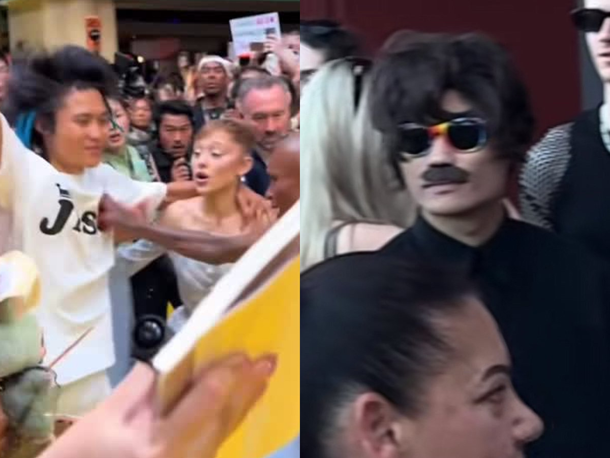 Invasor de tapete vermelho que agarrou Ariana Grande é expulso de show de Lady Gaga