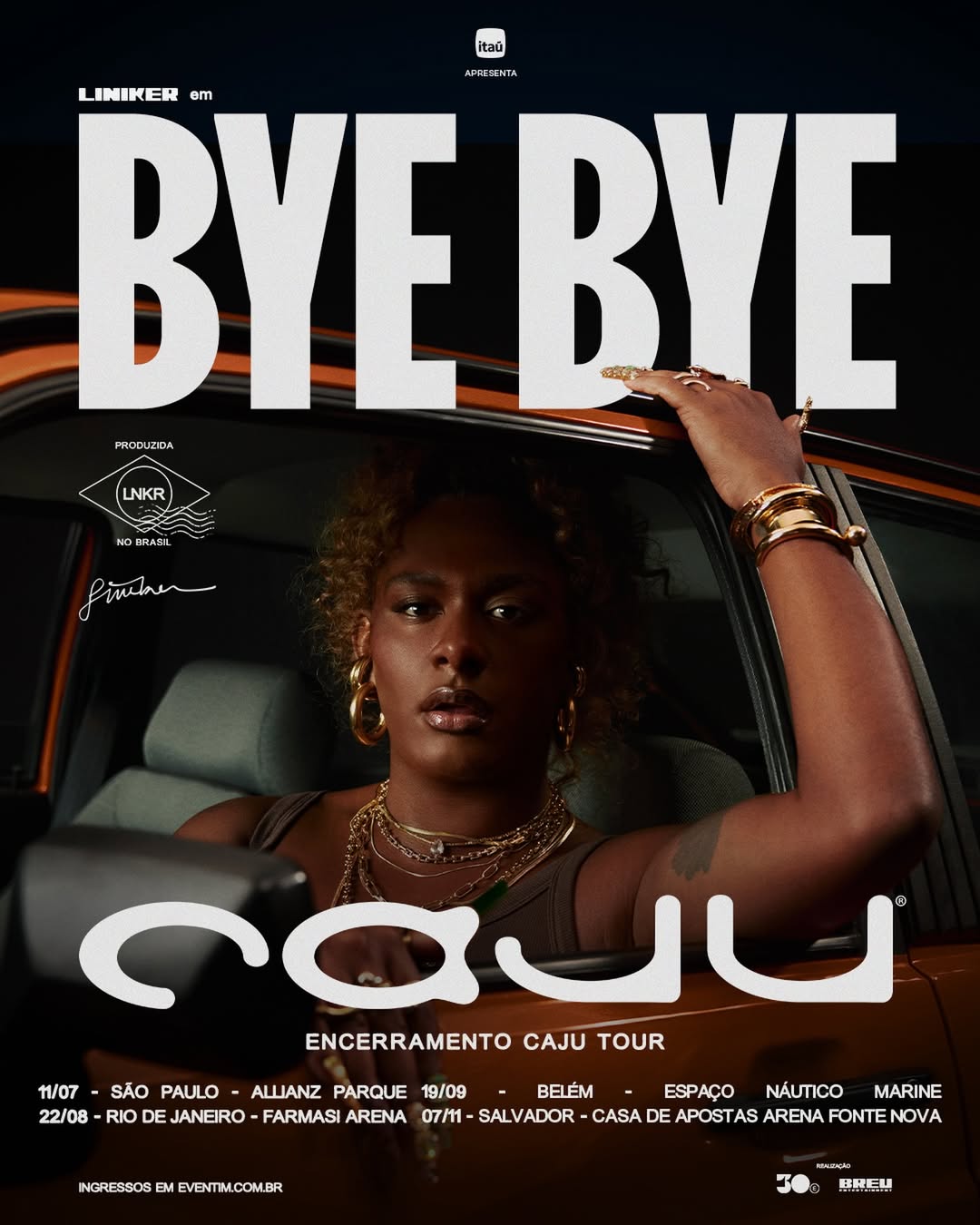"Bye Bye Caju": tudo sobre preços, pacote VIP e vendas de ingressos para tour da Liniker