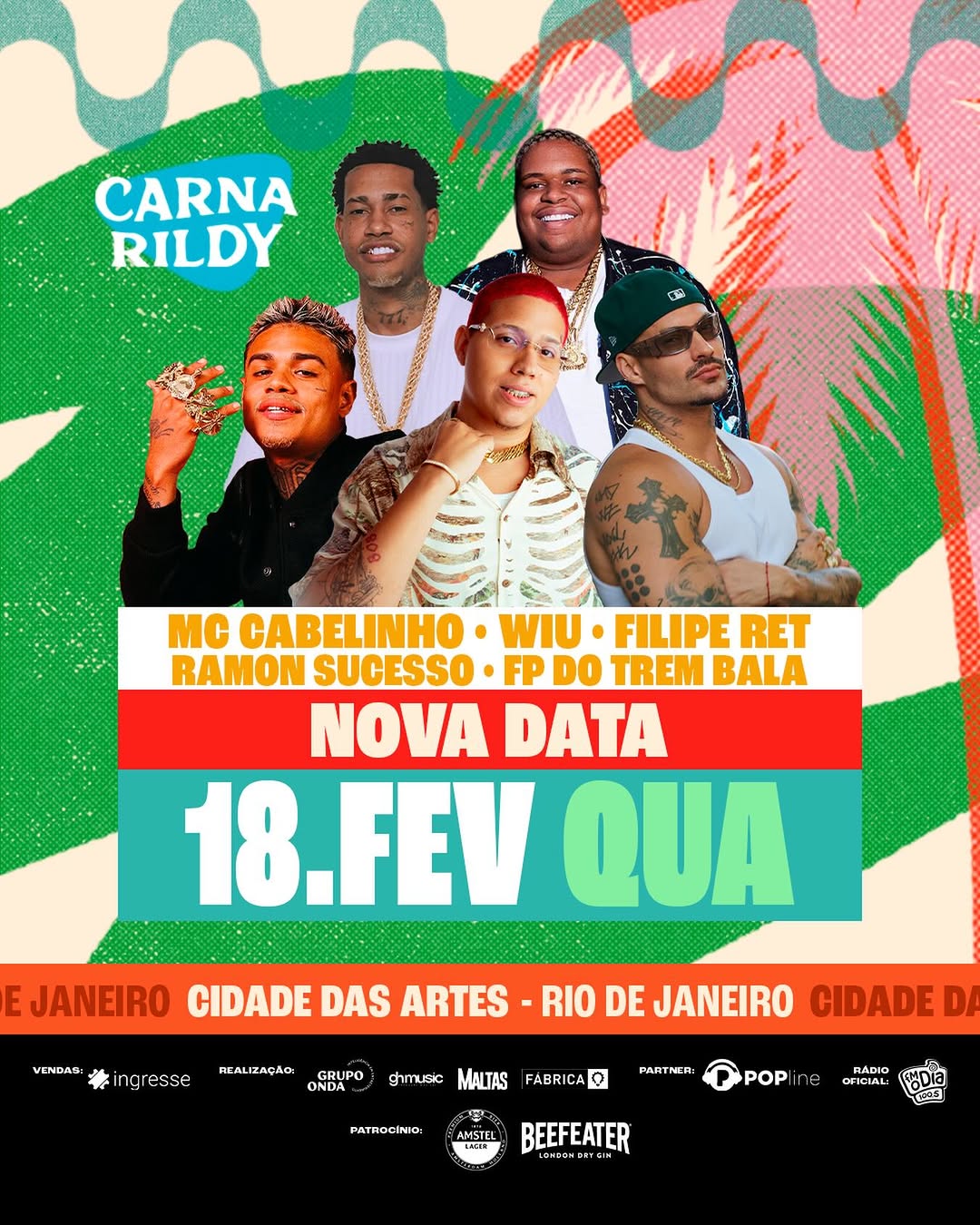 CarnaRildy anuncia nova data com Filipe Ret e Cabelinho