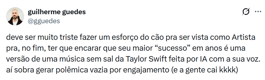 Guilherme Guedes acusa Luísa Sonza de "gerar polêmica vazia por engajamento"