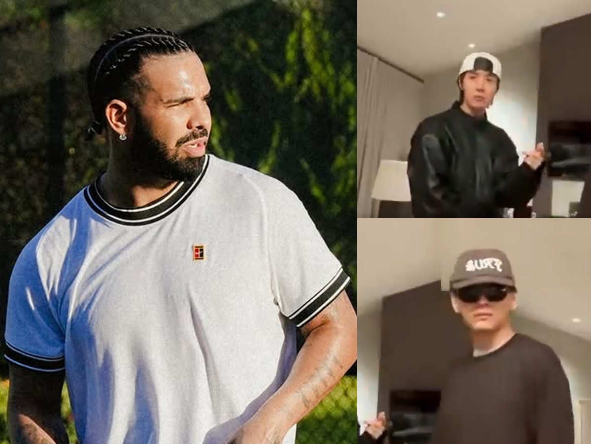 Drake cita BTS em música nova: J-Hope e V reagem em choque